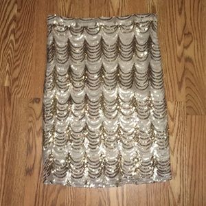 Sparkly gold skirt